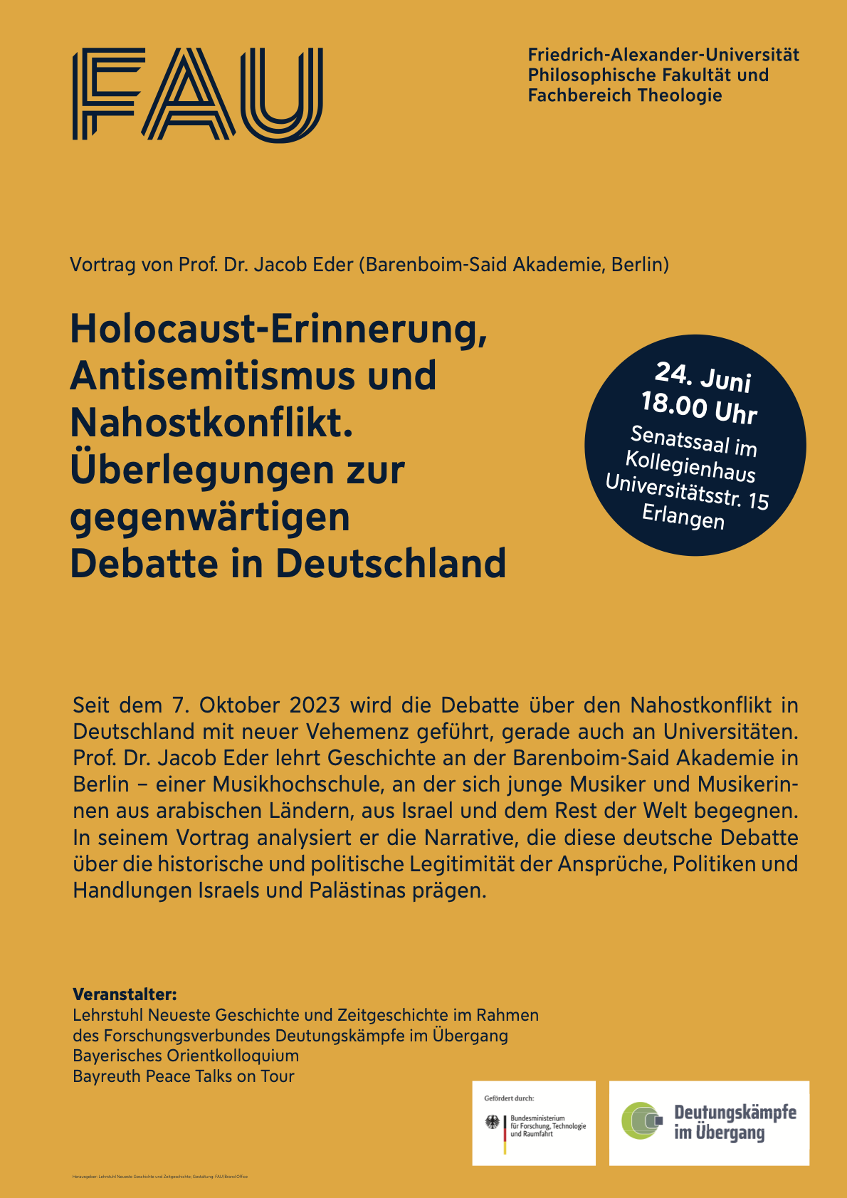 Poster FAU Peace Talk