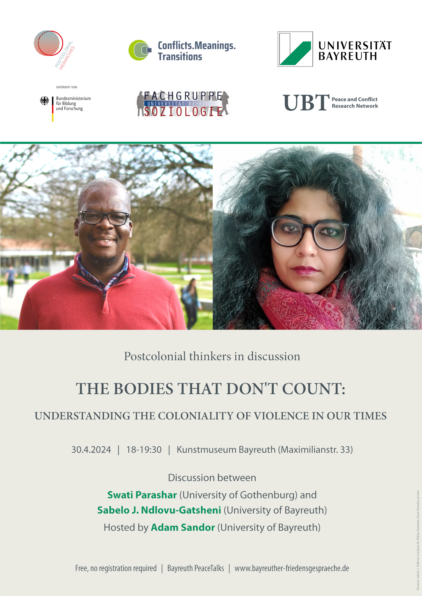 Poster - Event "Postcolonial Thinkers in Discussion"
