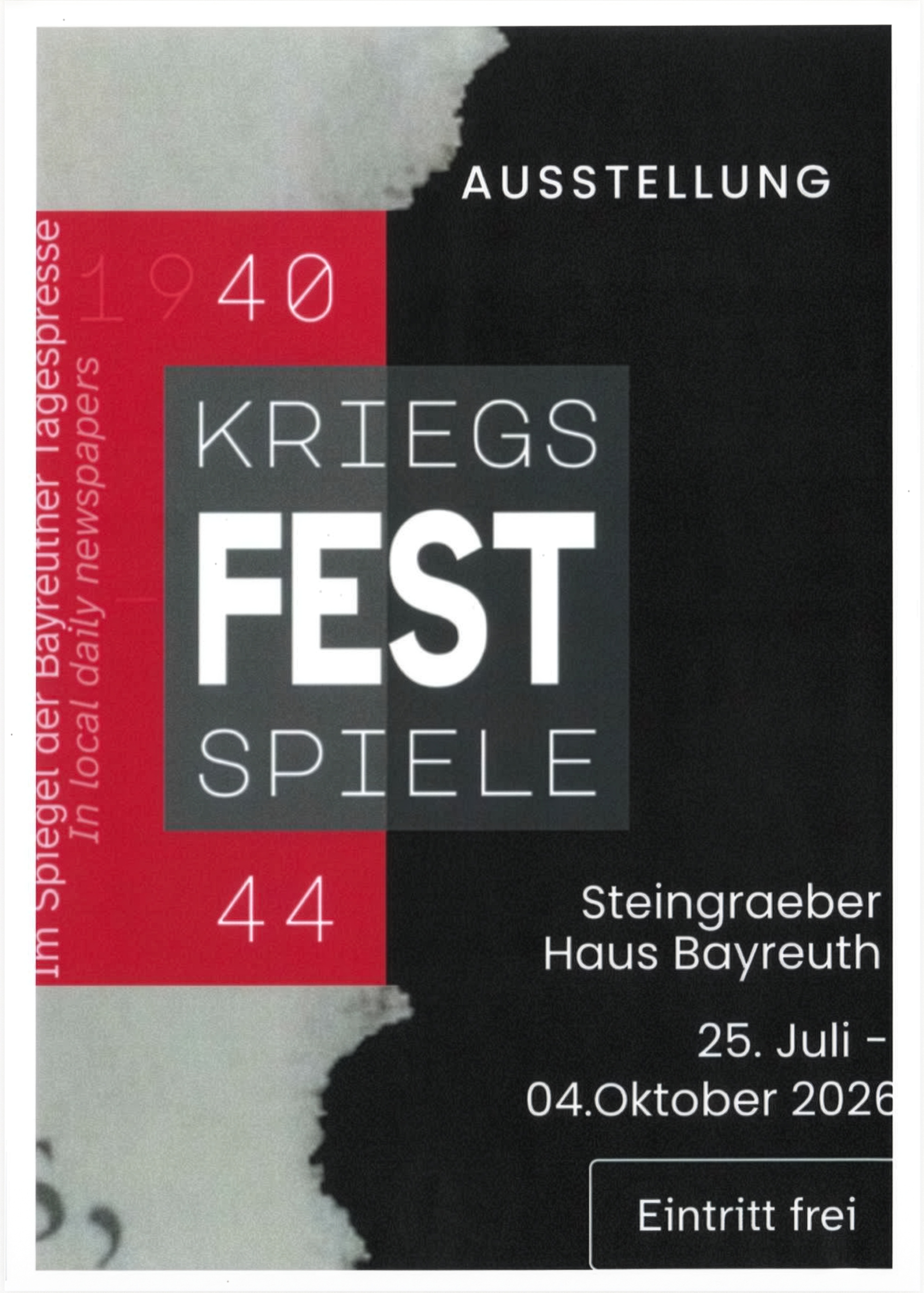 Poster to War Festival vernissage